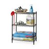 3-Tier Multipurpose Wire Shelving Rack, Black Color,750lbs Load Capacity, for Adult