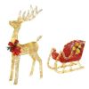 Courtyard Elk Christmas Decoration 74*20*120cm 3000V 360W